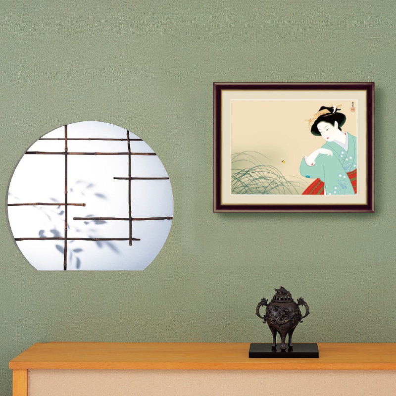 上村松園『新蛍』額 : アートの友社 上村松園『新蛍』額 112487