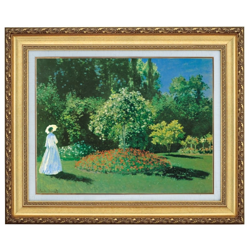 モネ 「庭の女」 6号 立体複製名画 【5％ポイント還元中】 : アートの