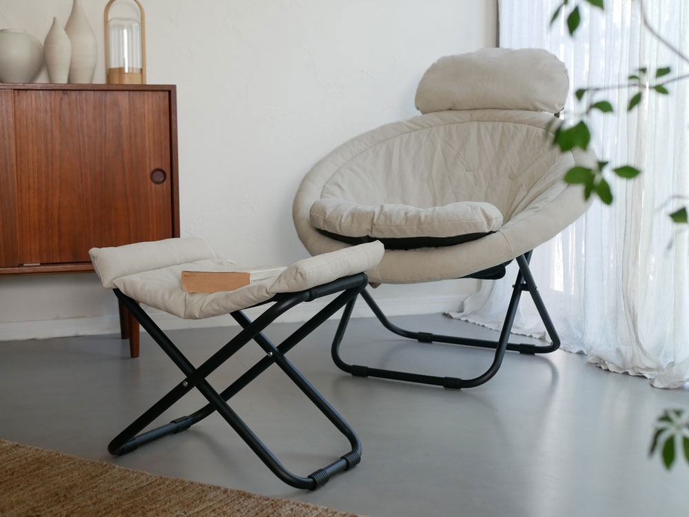 Comore Sun】2way フォールディングチェア用 オットマン キャンバス