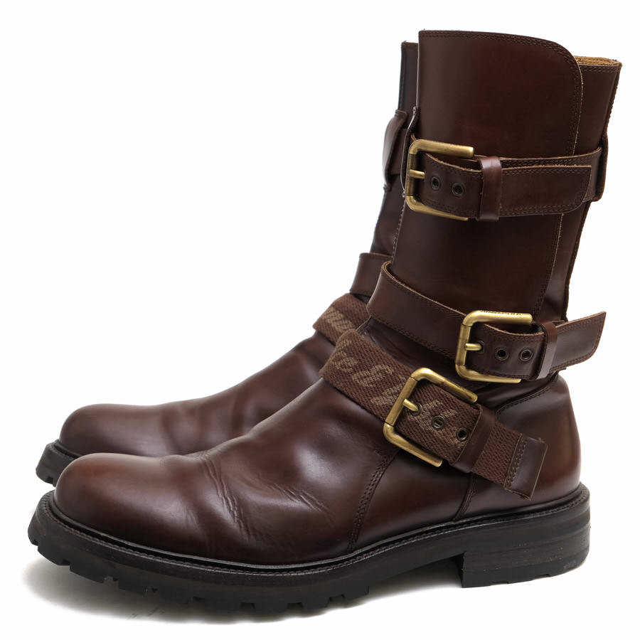 DOLCE＆GABBANA 663 7053 / ドルガバ ベルトデザイン 牛革 ブラウン 茶