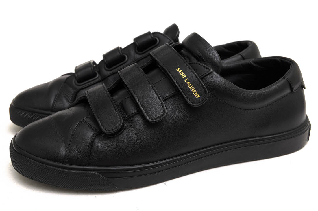 YVES SAINT LAURENT Andy Velcro-strap Leather Trainers アンディ