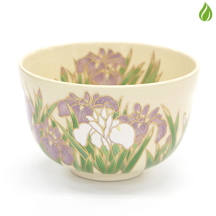 茶道具 抹茶茶碗 宮地英香作 仁清 菖蒲