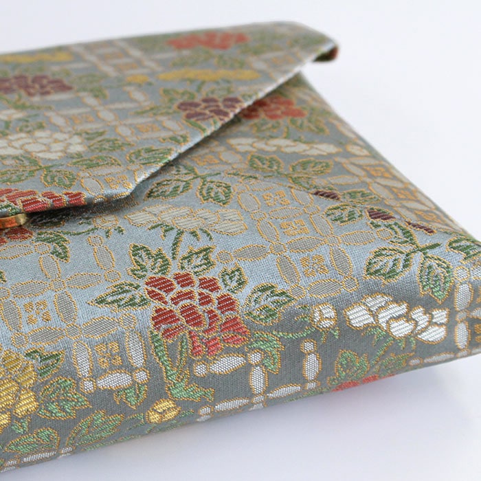 茶道具 名物裂 新ん橋 数寄屋袋 牡丹に七宝模様 （ぼたんにしっぽうも