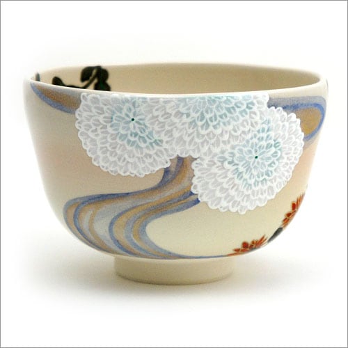 若冲写 菊茶碗 山岡善昇作 | 山岡善昇作 若冲 十二ヶ月の抹茶碗