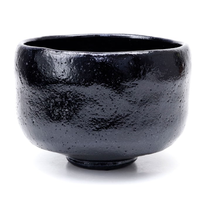茶道具 楽茶碗】 黒楽茶碗 朱無し 松楽窯作 | 常用茶碗 - CHATOWA 茶と