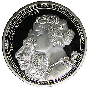 スイス 現代射撃祭 ティチーノ州 50フラン銀貨 2025 Proof | 世界の