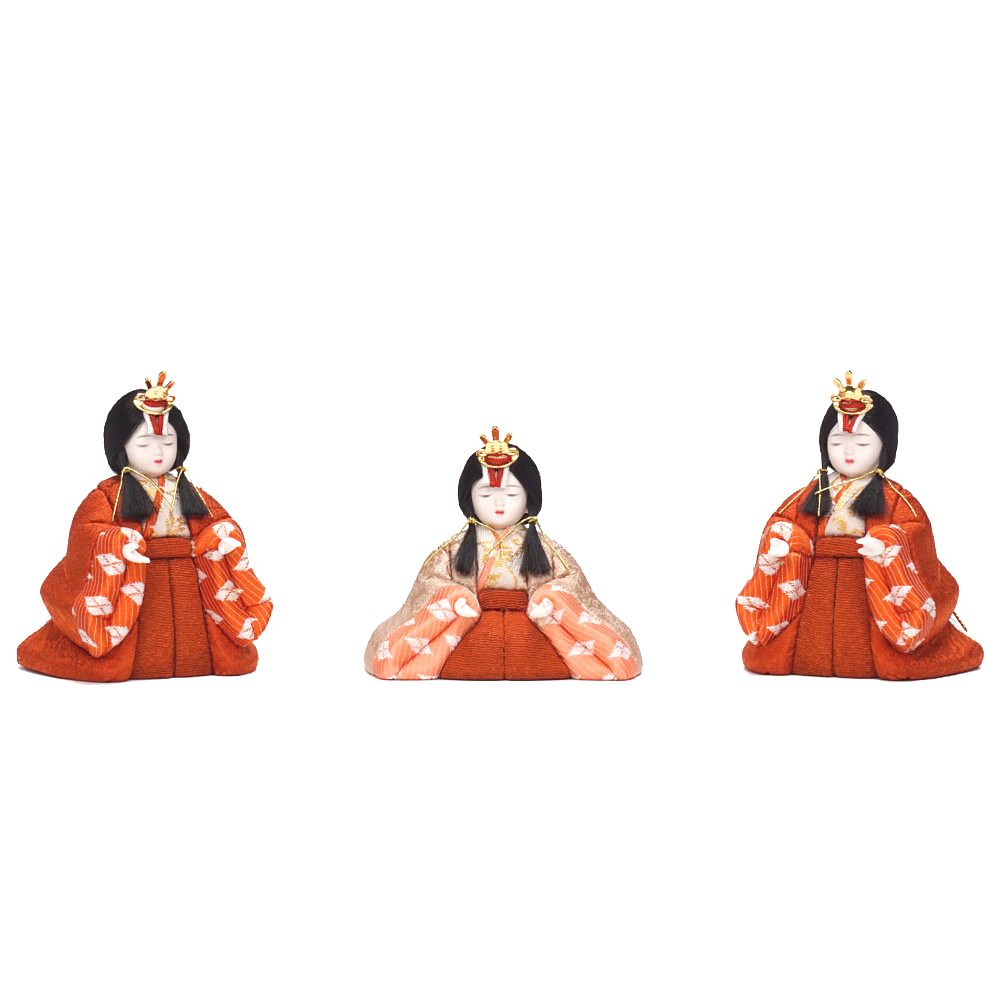 木目込み雛人形】安土雛 溜塗 五人揃い二段飾り | 木村一秀作 ｜雛人形