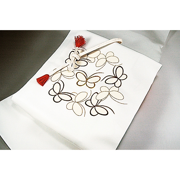 新塩瀬帯「オリジナル 蝶」｜洗える帯 名古屋帯