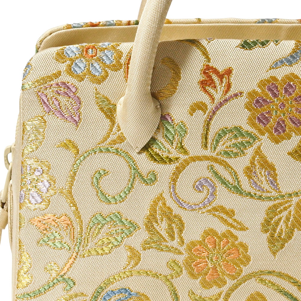葵バッグ「花唐草金襴」｜和装バッグ 着物用バッグ