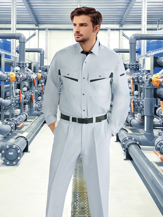 JICHODO】 86004 エコ製品制電長袖シャツ [通年]通販ページ│自重堂