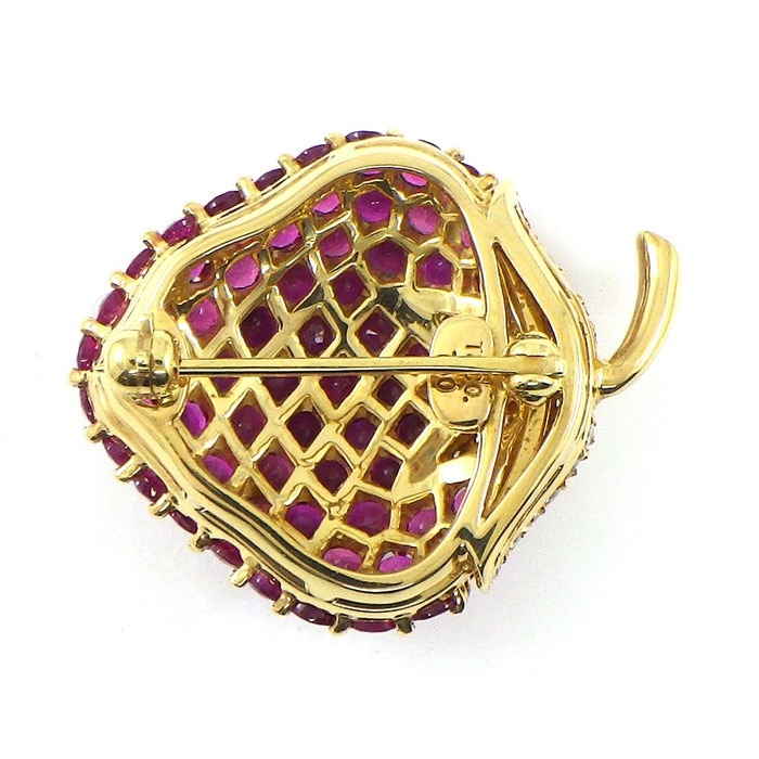 ティファニー Tiffany & Co. ブローチ ストロベリー イチゴ モチーフ