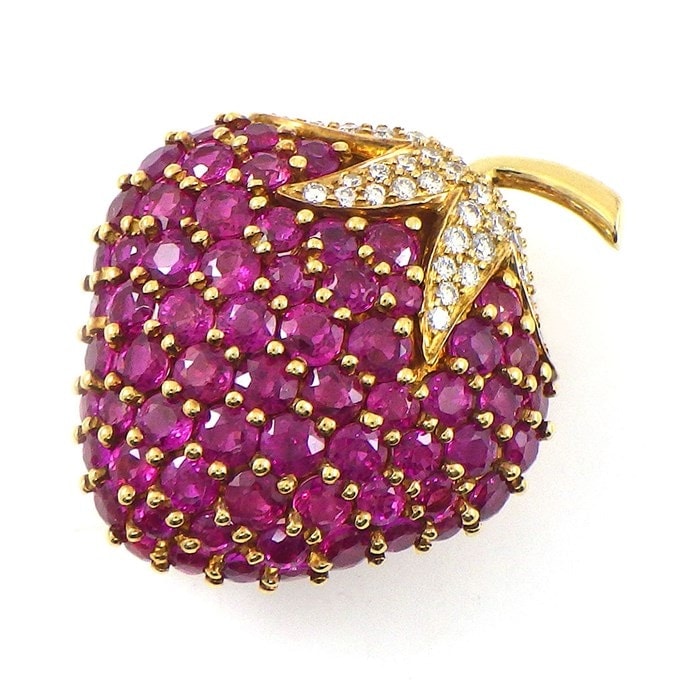 ティファニー Tiffany & Co. ブローチ ストロベリー イチゴ モチーフ