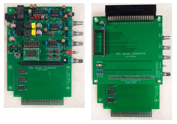 MSX高音質化カートリッジ 「MSX SOUND ENHANCER rev.2」 【基板と
