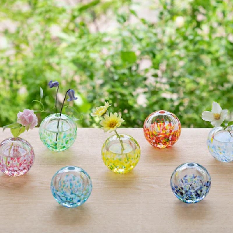 津軽びいどろ 紫陽花 一輪挿し | 花器・花瓶,ガラス器 | フラワー