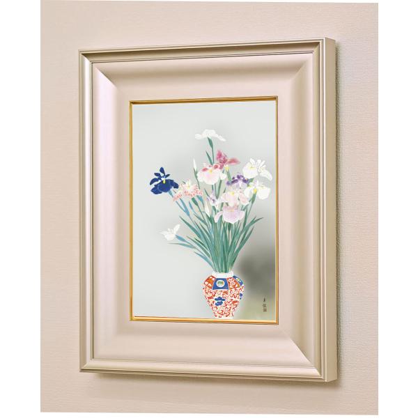 真作】曲子光男/花菖蒲図/大横物/掛軸/名家伝来/AA-229 真作】曲子光男