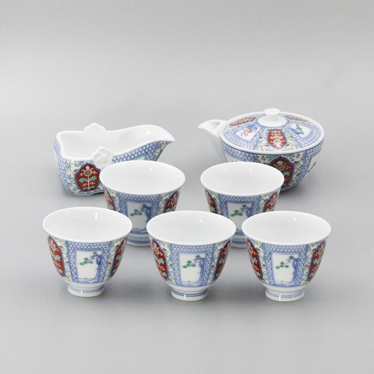煎茶器 大 染錦 松竹梅地文 | 茶器 | 柿右衛門窯公式オンラインショップ