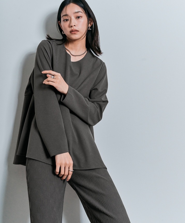 ロングスリーブペプラムブラウス 全3色 2サイズ 【SALE】 | トップス