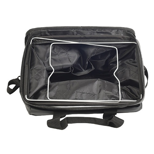 藤原産業 SK11 角型スタンドバッグDX SKB-PDX-BK カーボン調素材で水