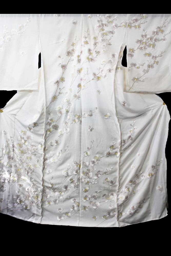 最高級丹後ちりめん訪問着「胡蝶蘭総柄刺繍」 | 販売着物商品,訪問着