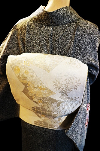 正絹単衣訪問着レンタルフルセット「たたき染めに幾何学花」 | すべて