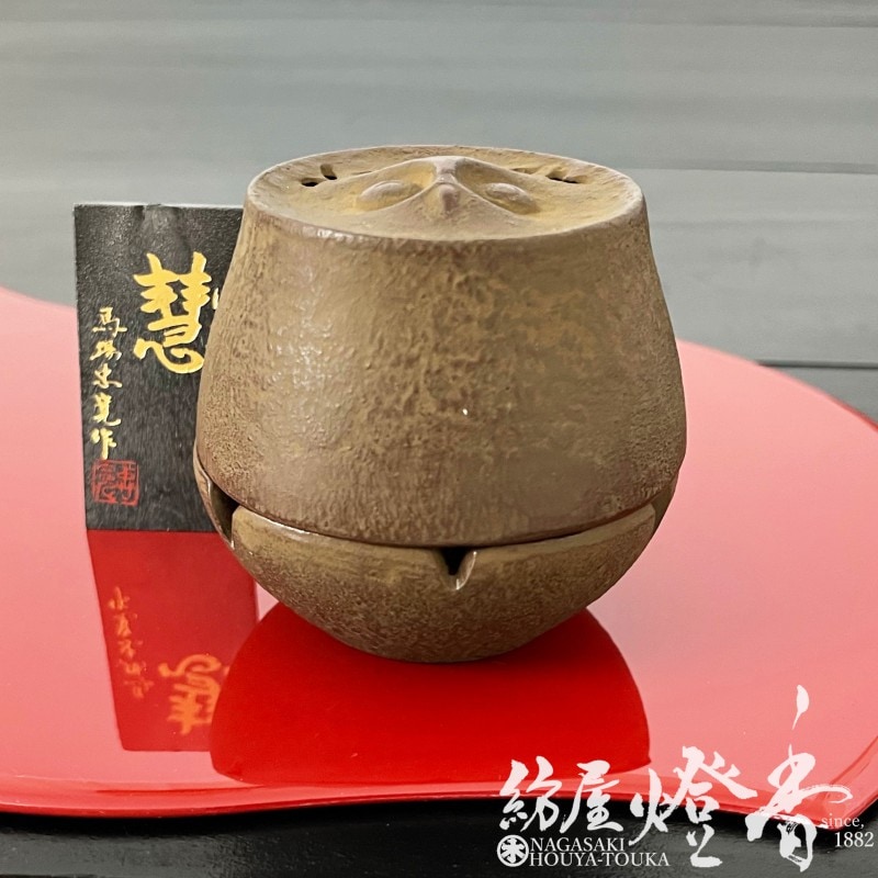 香炉/香器『高岡銅器【慧香炉/コーン型お香付】鉄製・馬場忠寛作紙箱入