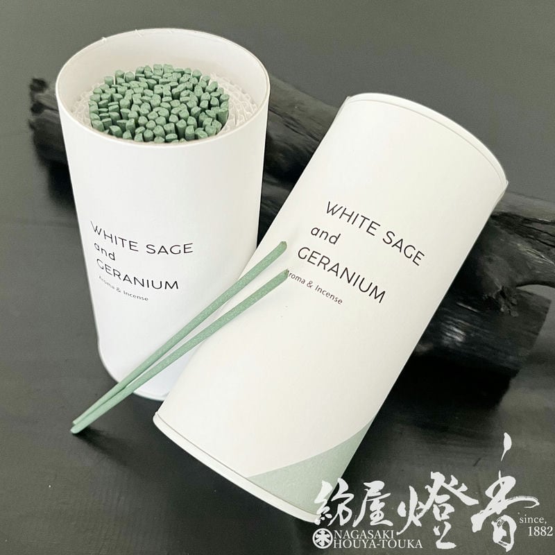 お香/インセンス『香る線香【ホワイトセージ＆ゼラニウム-WHITESAGE