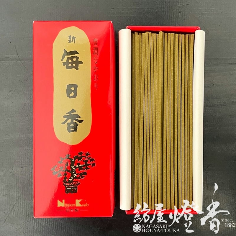 お線香『香り芳潤【新毎日香-SHIN・MAINICHIKOH-/80g】短寸バラ詰[有煙