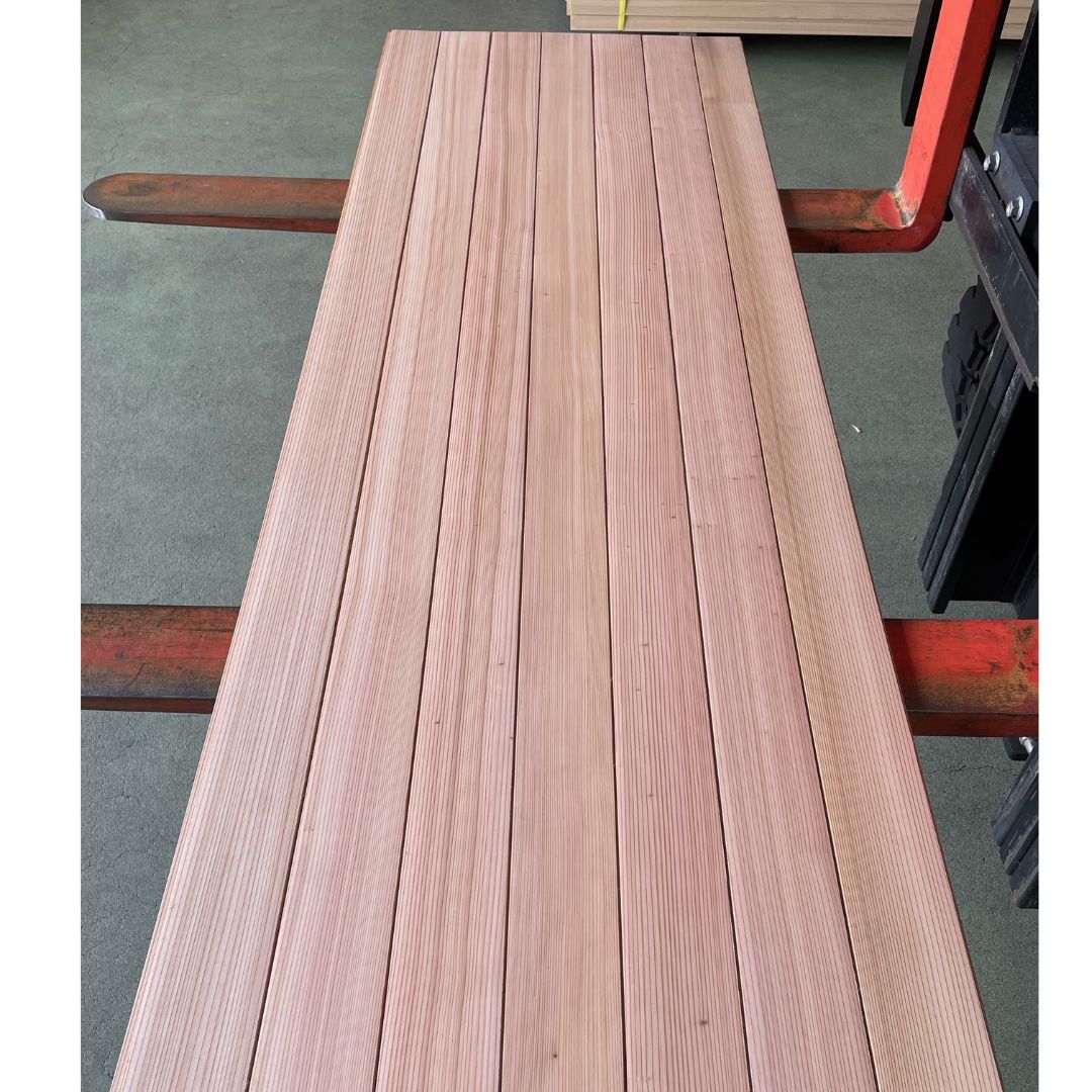 秋田杉 柾目 赤 羽目板 壁板・天井板 2m 本実V溝加工 無塗装