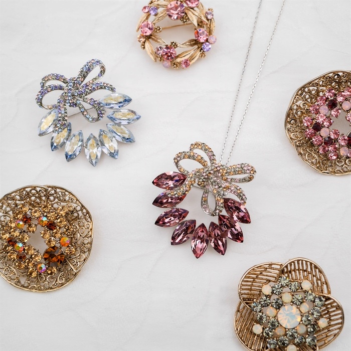 ブローチ 花(ギフトボックス別売) | 北一硝子 まごころお届け便