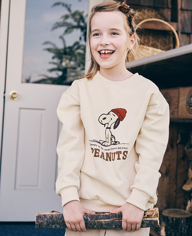 クリフメイヤー[公式] 裏起毛クルー(スヌーピー) KIDS 2427827K | KIDS