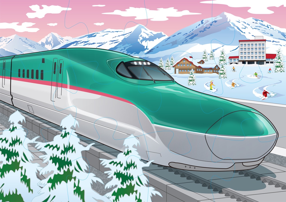 赤いトラックのジグソーパズル 赤いトラックのジグソーパズル