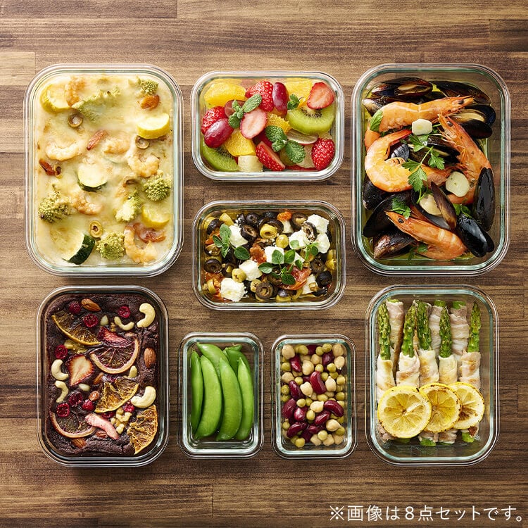 耐熱ガラス保存容器 10点セット TGS-2S＋TGS-8S｜SIMPLE STYLE