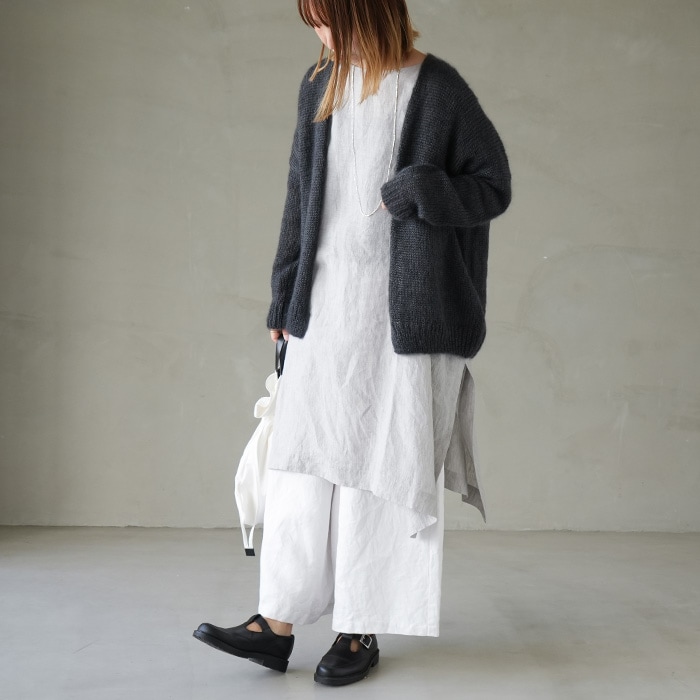e223k026) / evam eva (エヴァムエヴァ) / mohair silk cardigan