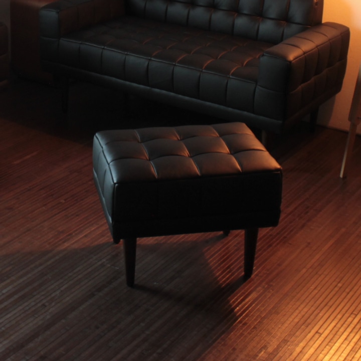 オットマン スツール チェア ローソファー 1人掛け用ソファー 本革