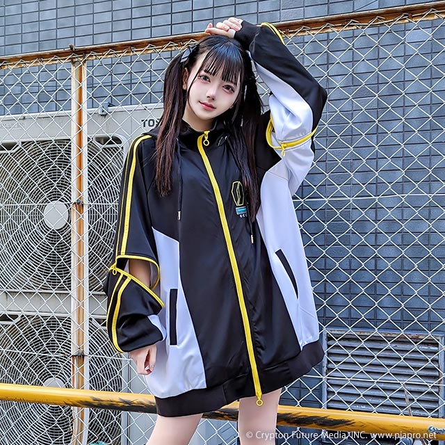 鏡音リン・レン ジャージパーカーV2 【BLACK】 / 鏡音リン・レン