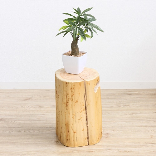 スツール 無垢材 丸太 ウッドスツール 木製スツール 63112（商品番号