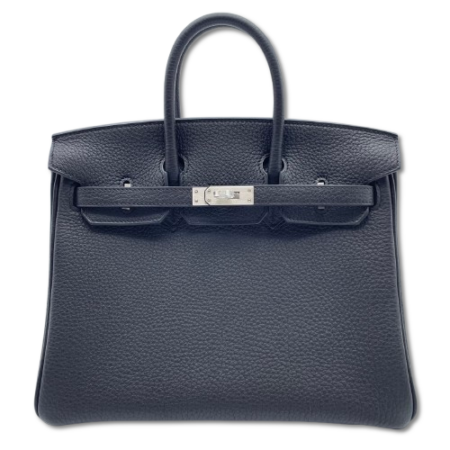 エルメス バーキン 25 ノワール トゴ マットシルバー金具 K刻印