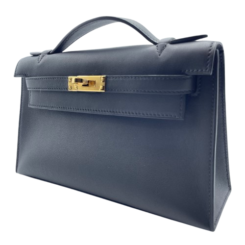 エルメス ポシェットケリー 22 ノワール スイフト ゴールド金具 U刻印