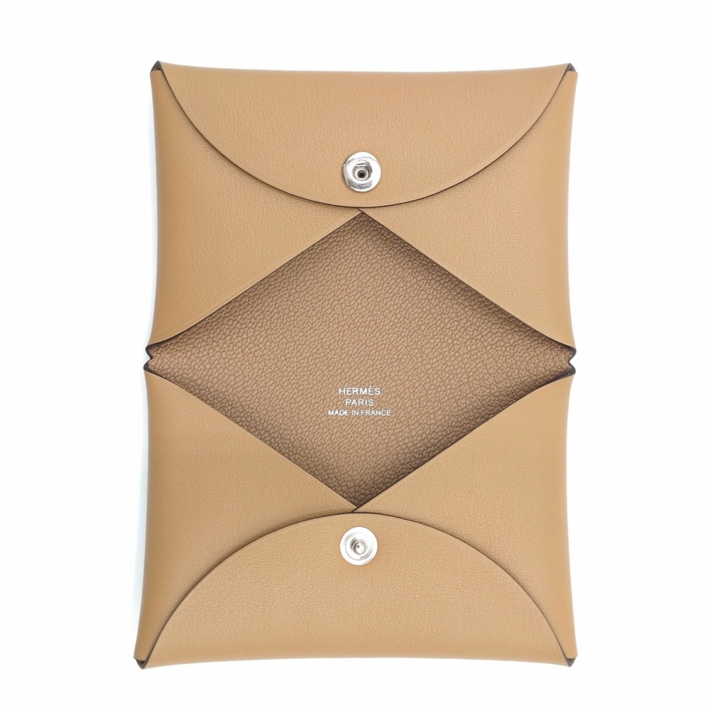 エルメス カルヴィ ジョッキー カードケース 名刺入れ シルバー金具 B