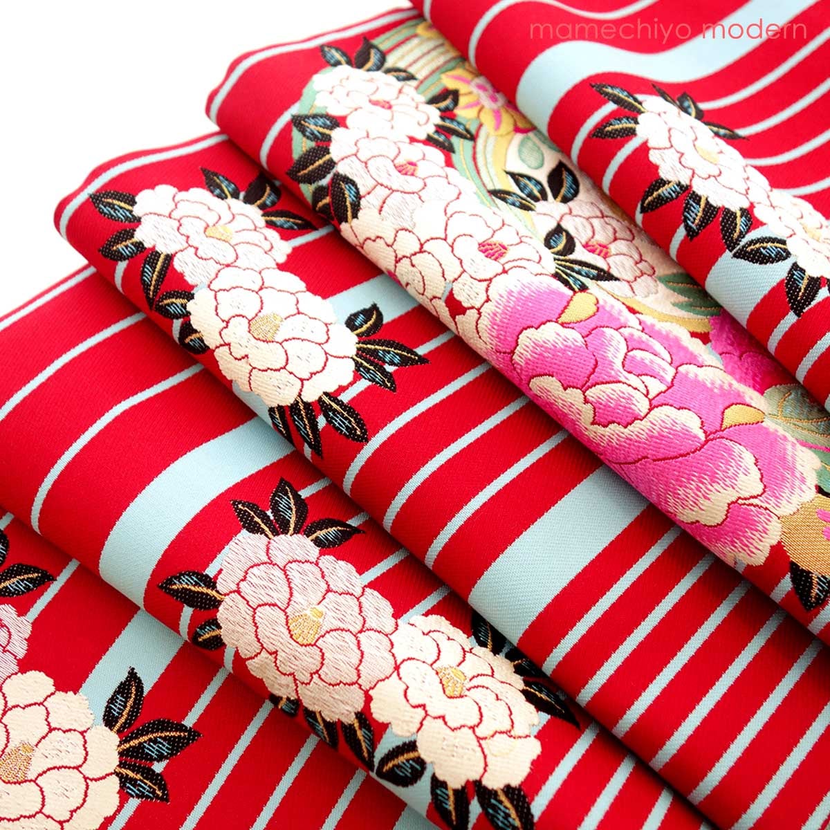 正絹 袋帯 西陣織 花と鼓