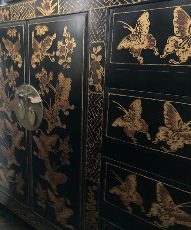金彩蝶々のダブルチェスト | シノワズリ シノワズリー chinoiserie
