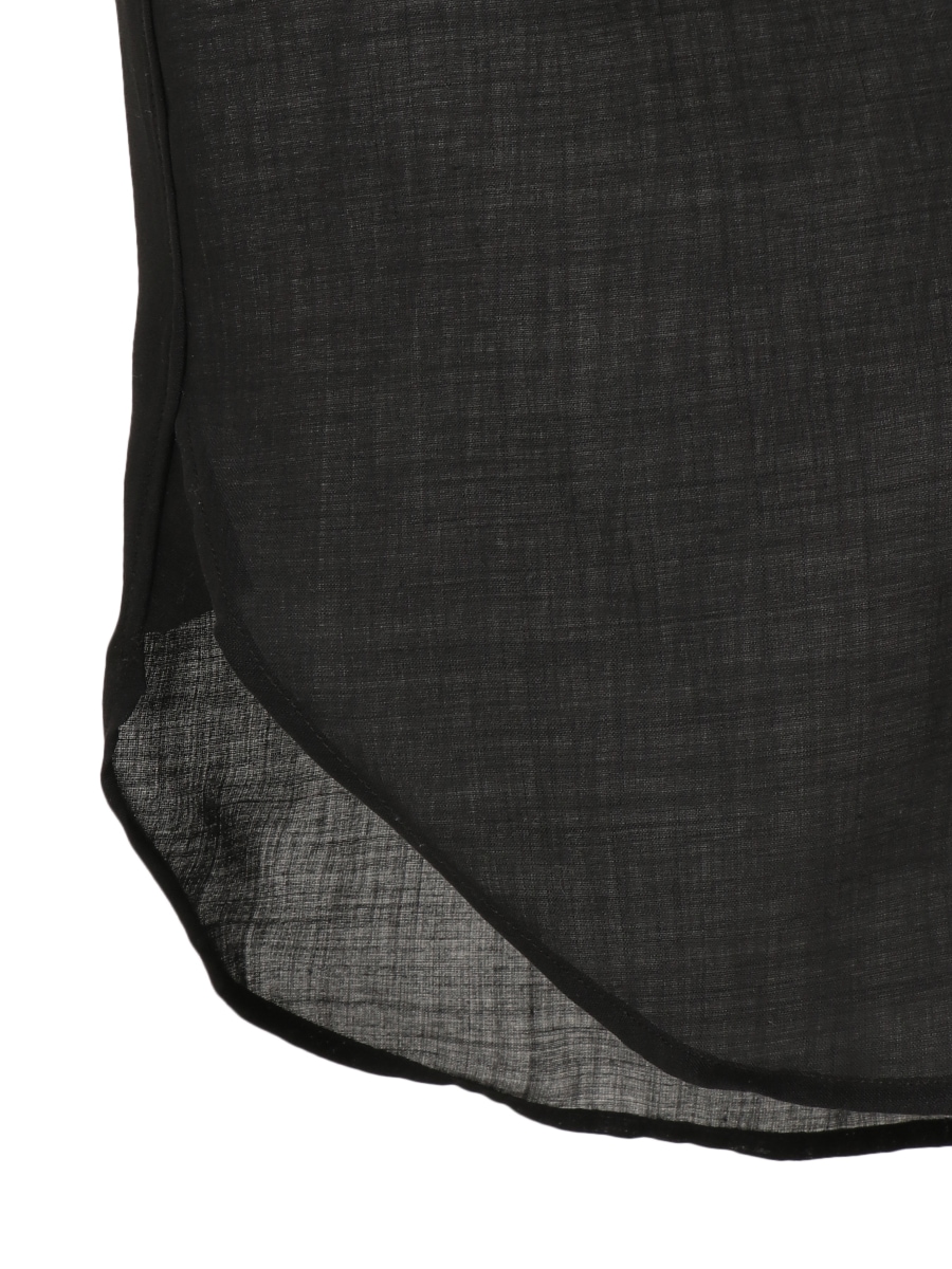 MADAME LONG SHIRT W/VOILE / BLACK | SHIRT/BLOUSE | MADISONBLUE