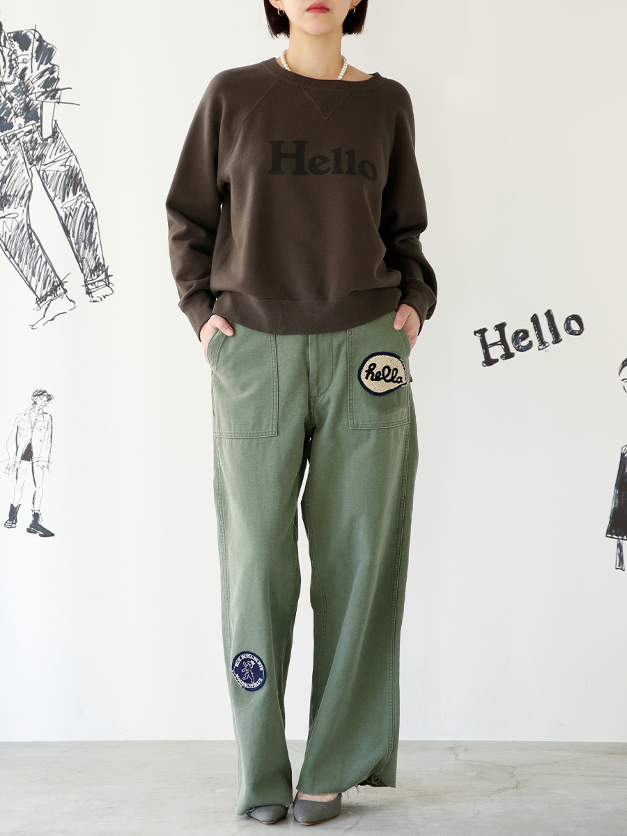 HELLO SWEAT L/S URAKE DYED | CUT&SEWN | MADISONBLUE