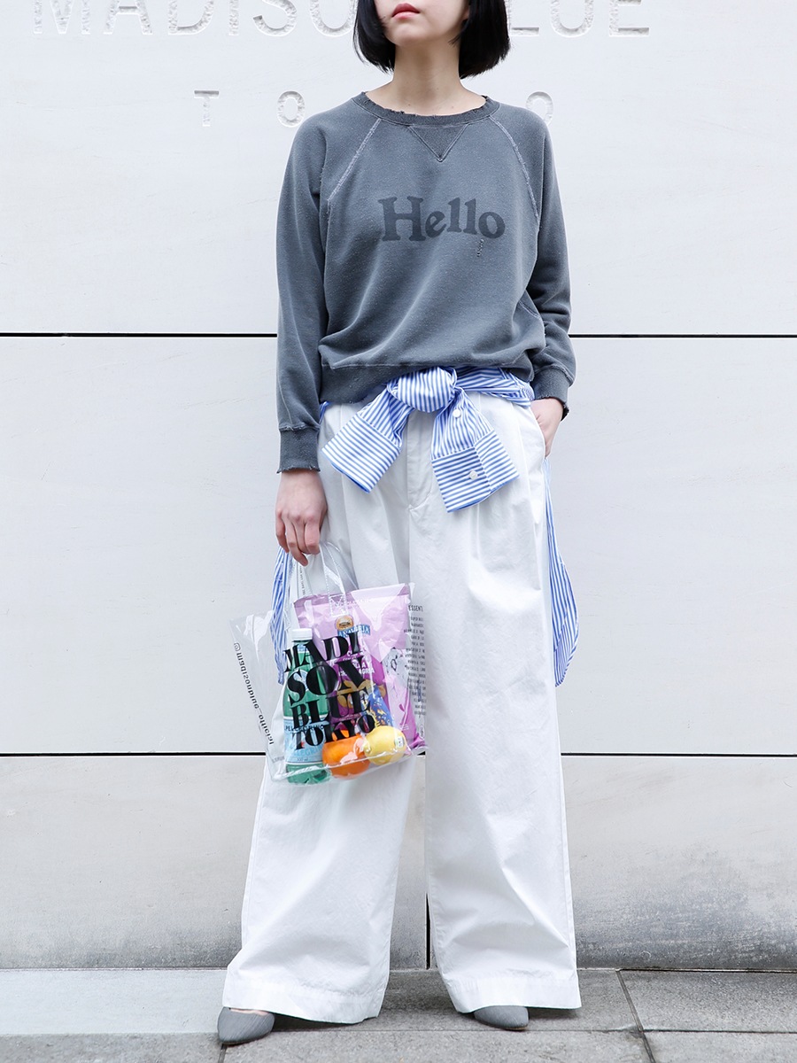 VINTAGE HELLO SWEAT L/S URAKE DYED | CUT&SEWN | MADISONBLUE