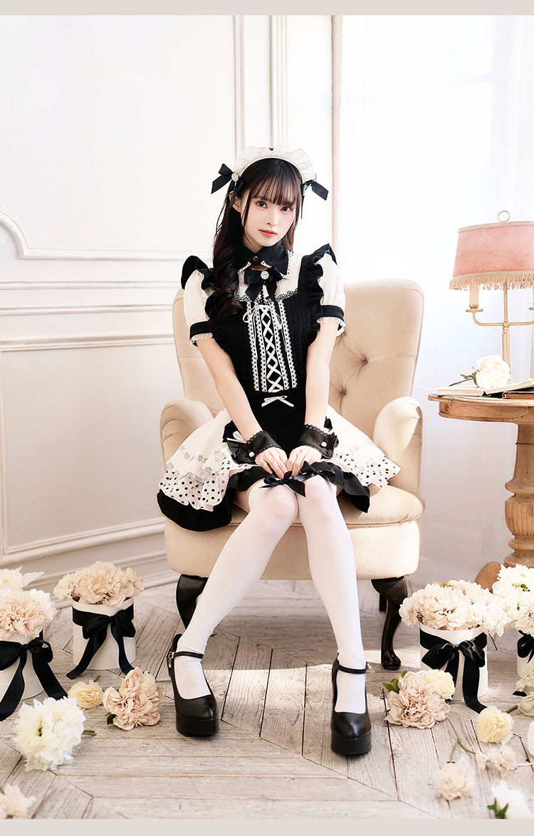 即日発送】【藤咲凪着用】ノワールベルメイド《オリジナルコスプレ6点