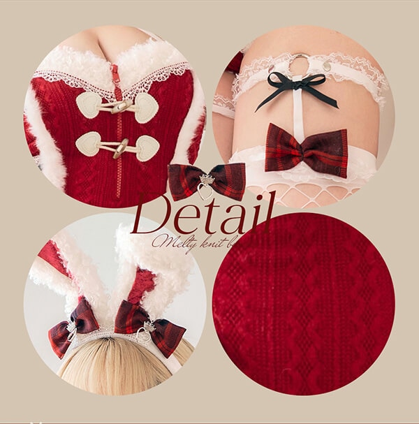 即日発送】メルトニットバニー《クリスマスコスプレ8点セット