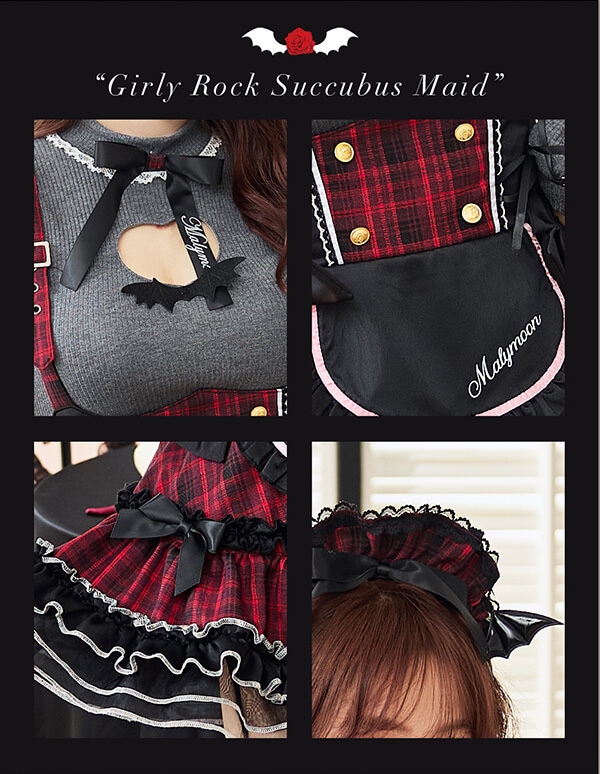 XLサイズは予約】ガーリーロックサキュバスメイド《ハロウィンコスプレ