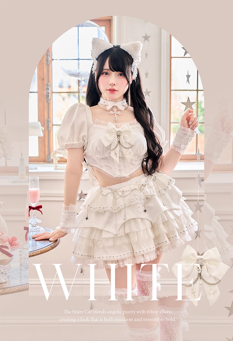 即日発送】【Mumei着用】シスタークロスパールキャット《ハロウィン