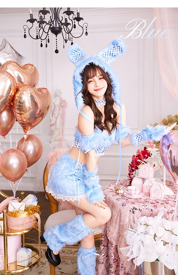 即日発送】テディバニーギンガムファーセットアップ《ハロウィン