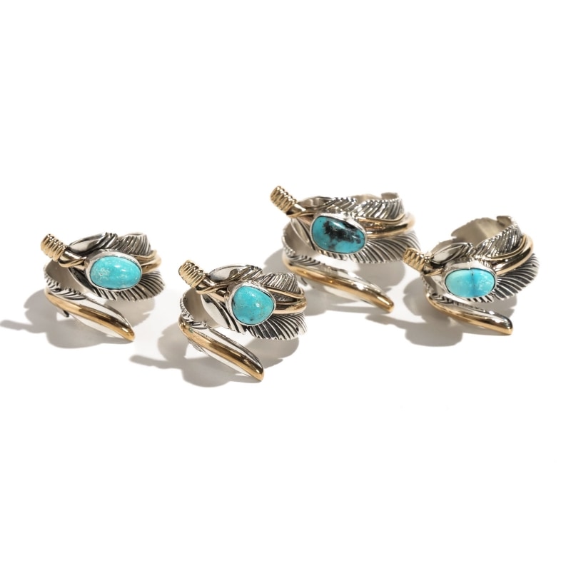 ◇size ハーヴィーメイス 12KGF ターコイズ フェザーリング｜マライカ